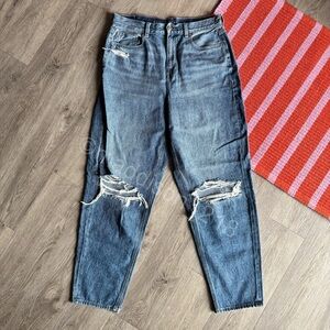 American Eagle X-Long Relaxed Mom Jean Size 12 Extra Long 100% Cotton